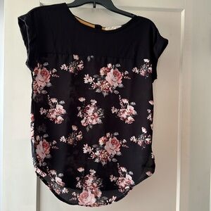 Women’s floral blouse.